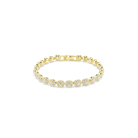 Swarovski® 'Una angelic' Dames Verguld Metaal Armband (sieraad) - Goudkleurig 5749386