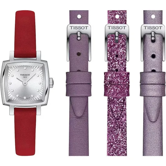 Tissot® Analogue 'Lovely Square Valentines' Women's Watch T0581091603600