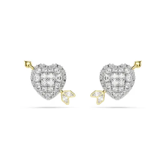 Swarovski® &#039;Idyllia E Heart&#039; Damen Metall Ohrstecker - Silber/Gold 5737298