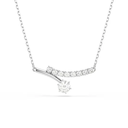 Swarovski 'Matrix Crash' Women's Base Metal Necklace - Silver 5753568
