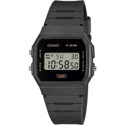 Casio® Digitaal 'Casio collection' Unisex Horloge F-91WB-8AEF