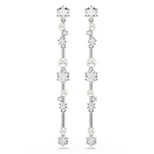 Swarovski® 'Constella Bars' Women's Base Metal Drop Earrings - Silver 5705614