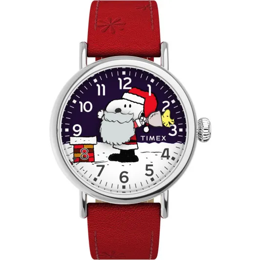 Timex® Analogue 'X Peanuts Standard Snoopy Santa' Unisex's Watch TW2W44400