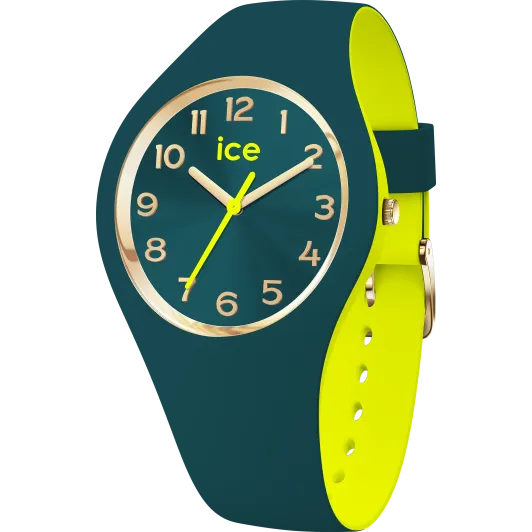 Ice Watch® Analoog 'Ice duo chic - dark green lime' Dames Horloge (Small) 023280