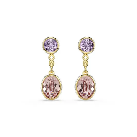 Swarovski® &#039;Chroma&#039; Women&#039;s Gold Plated Metal Drop Earrings - Gold 5738478