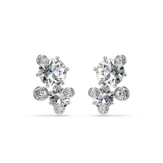 Swarovski® 'Constella' Dames Metaal Oorknoppen - Zilverkleurig 5732253