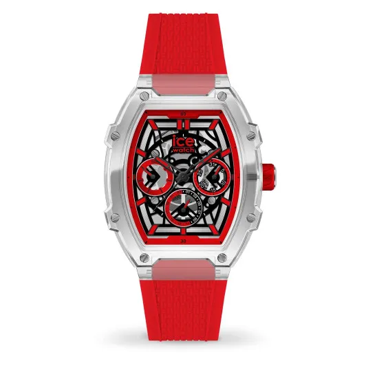 Ice Watch® Multi Dial 'Ice boliday - clear red skel' Unisex Horloge (Medium) 024288