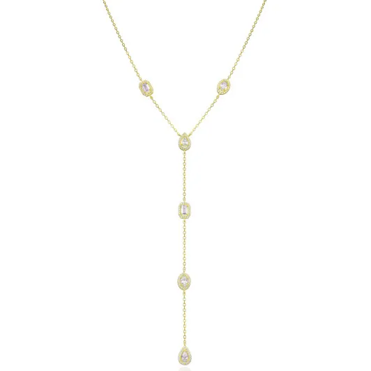 Gena.paris® 'Gabriella' Women's Sterling Silver Necklace - Gold GC1580-Y