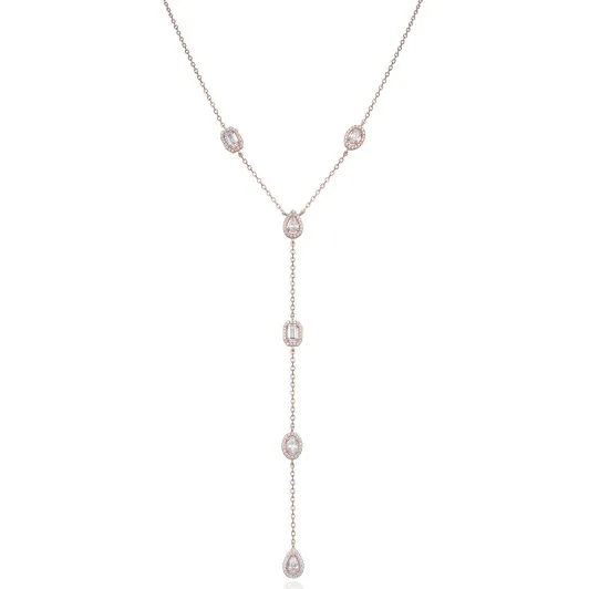Gena.paris® 'Gabriella' Women's Sterling Silver Necklace - Rose GC1580-R