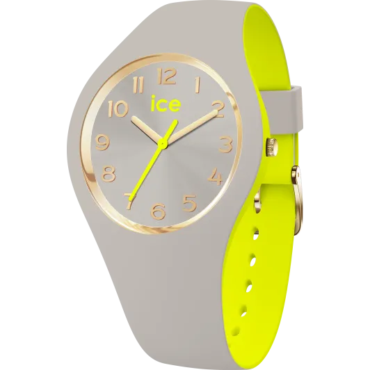 Ice Watch® Analoog 'Ice duo chic - grey lime' Dames Horloge (Small) 023279