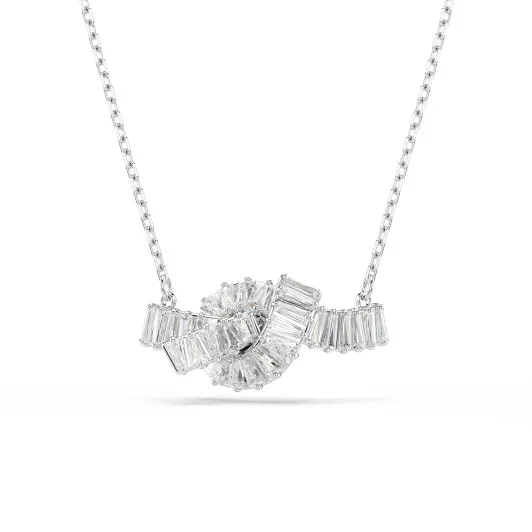 Swarovski® 'Matrix' Femmes Métall Collier - Argent 5728553