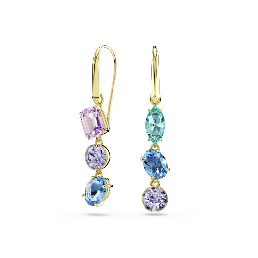 Swarovski® &#039;Gema&#039; Women&#039;s Gold Plated Metal Drop Earrings - Gold 5747917