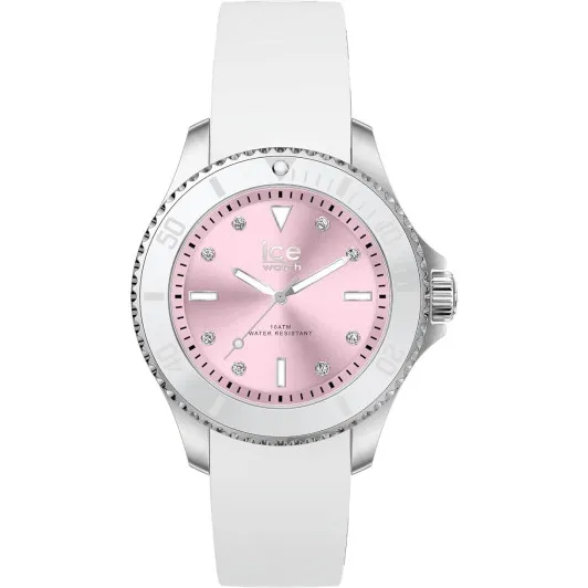 Ice Watch® Analog 'Ice Steel - White Pastel Pink' Damen Uhr (Small) 020366