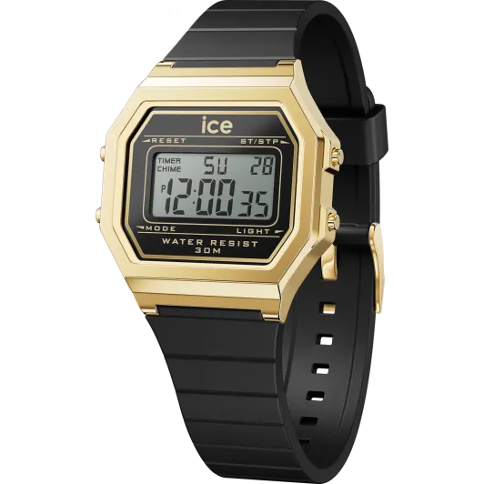 Ice Watch® Digital 'Ice Digit Retro - Black Gold' Damen Uhr (Small) 022064