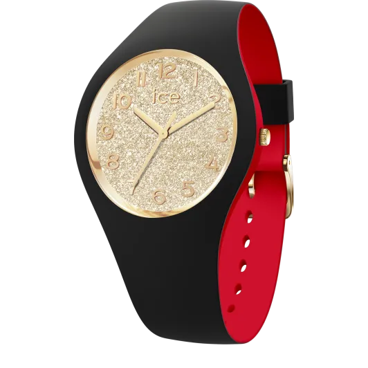 Ice Watch® Analogue 'Ice Loulou - Black Gold Glitter' Women's Watch (Small) 022325