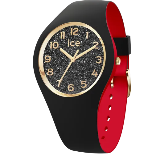 Ice Watch® Analoog 'Ice loulou - black glitter chic' Dames Horloge (Small) 022326