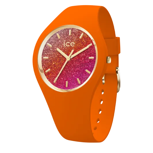 Ice Watch® Analog 'Ice Glitter - Orange Summer' Mädchen Uhr (Small) 022574