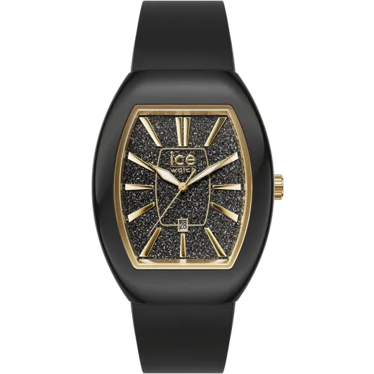 Ice Watch® Analoog 'Ice boliday - dome - black glitter gold' Dames Horloge (Small) 024030
