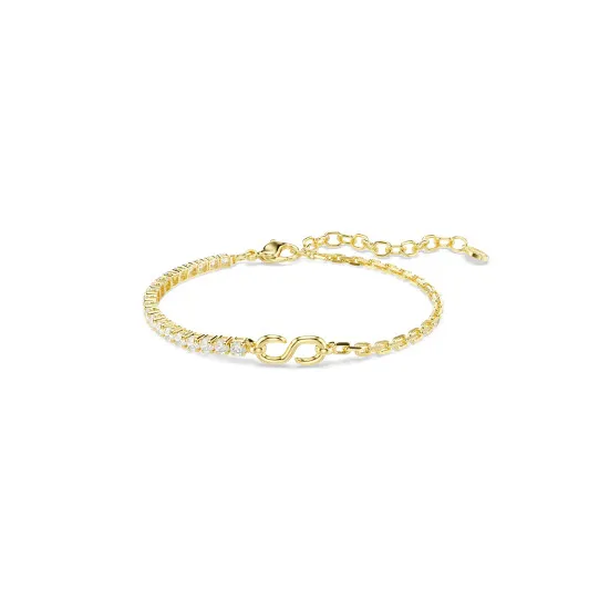 Swarovski 'Matrix Tennis' Women's Gold Plated Metal Bracelet - Gold 5753925