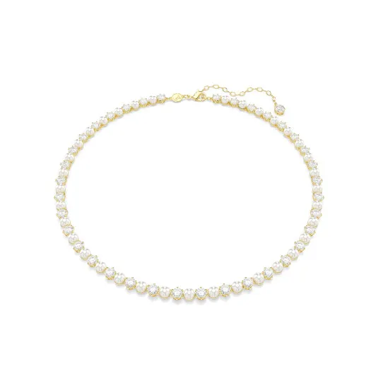 Swarovski® 'Matrix pearl' Dames Verguld Metaal Collier - Goudkleurig 5742039