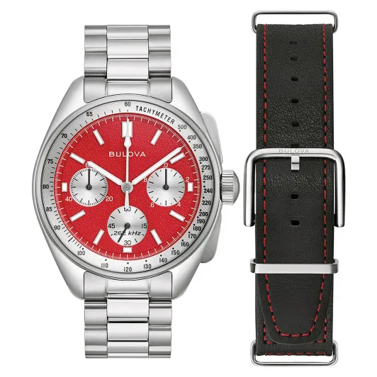Bulova® Chronograph 'Archive Series Lunar Pilot Blood Moon' Men's Watch 96K115