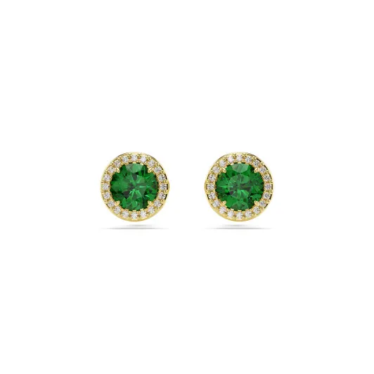 Swarovski® 'Una angelic' Dames Verguld Metaal Oorknoppen - Goudkleurig 5680562