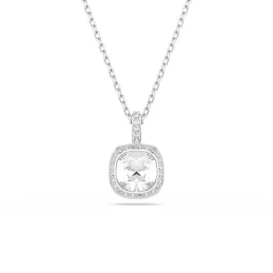 Swarovski 'Una Angelic Cushion' Women's Base Metal Necklace - Silver 5754340