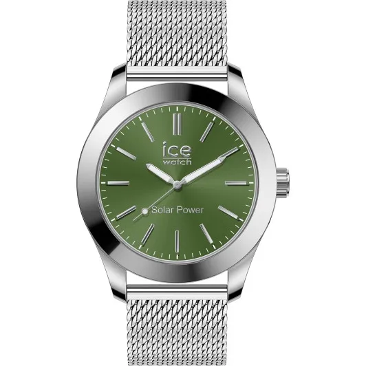 Ice Watch® Analogue 'Ice Steel - Silver Green' Men's Watch (Medium) 023796