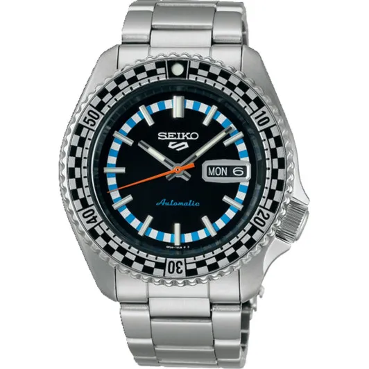 Seiko® Analogue 'Checker Flag Special Edition' Men's Watch SRPK67K1