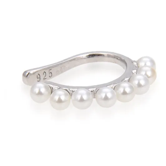 Gena.paris® 'Pearl' Women's Sterling Silver Earcuff - Silver GBO1218-W