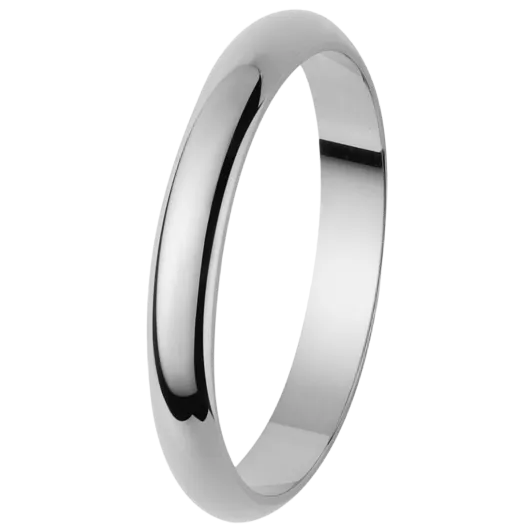 Orphelia® Unisex's Whitegold 9C Wedding ring - Silver OR110/25/NY/50