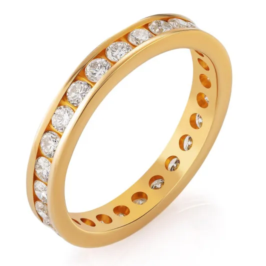 Orphelia® Dames Geelgoud 18K Ring (sieraad) - Goudkleurig RD-310460/DJ