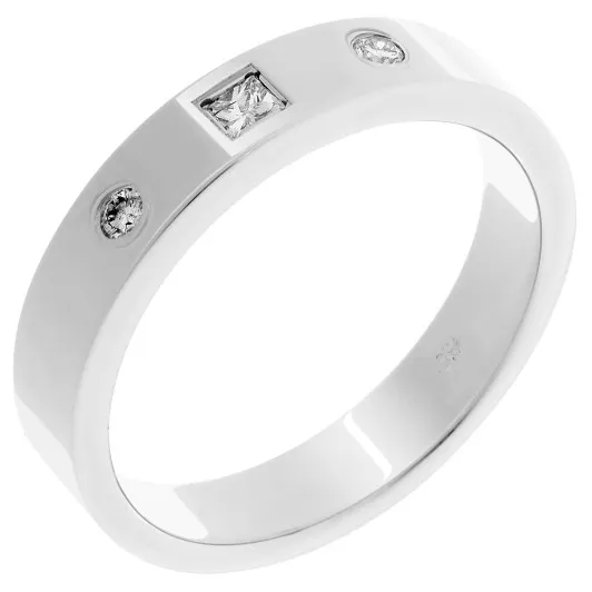Orphelia®  Unisexe Or blanc 18C Bague - Argent RD-33331/1