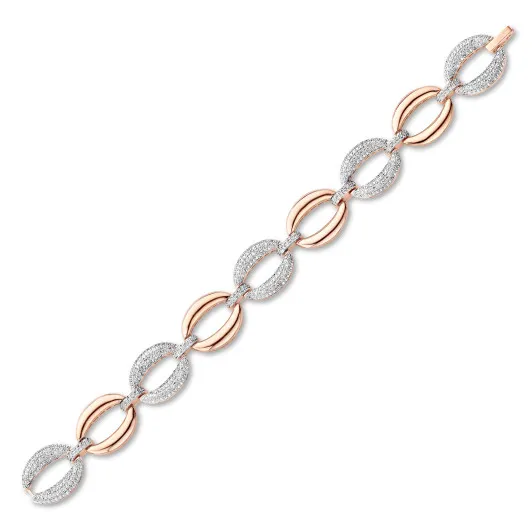 Orphelia® Damen Sterling Silber Armbänd - Silber/Rosa ZA-7211/RG