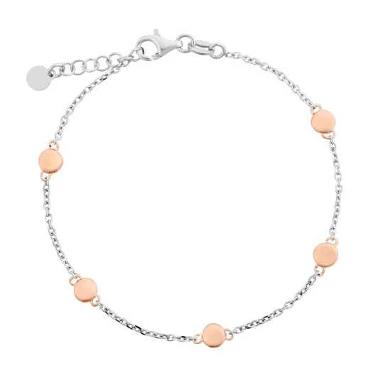 Orphelia® 'Aurelie' Damen Sterling Silber Armbänd - Silber/Rosa ZA-7385