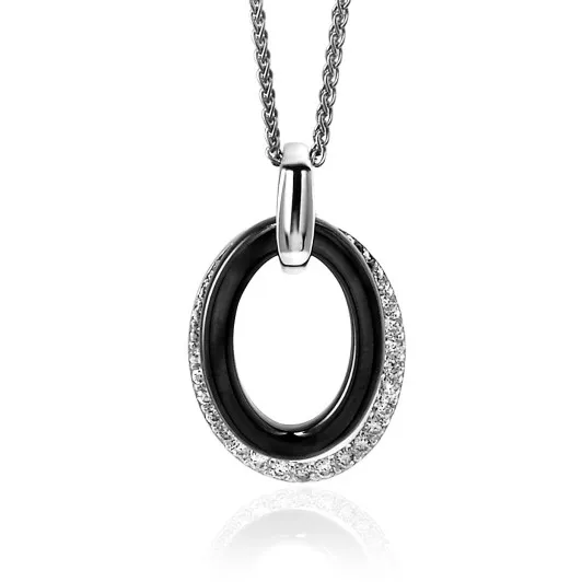 Orphelia® 'Alvia' Damen Sterling Silber Halskette mit Anhänger - Silber ZH-7067