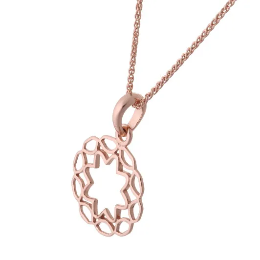 Orphelia® 'Jasmine' Damen Sterling Silber Halskette mit Anhänger - Rosé ZH-7076/1