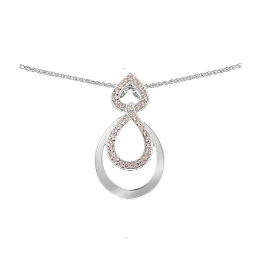 Orphelia® 'Amber' Damen Sterling Silber Halskette mit Anhänger - Silber ZH-7092