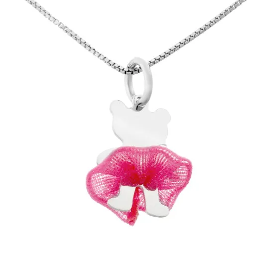 Orphelia® 'Bear Bow' Kind Sterling Silber Halskette mit Anhänger - Silber ZH-7132