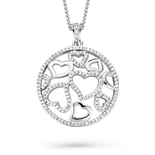 Orphelia® Damen Sterling Silber Halskette mit Anhänger - Silber ZH-7217