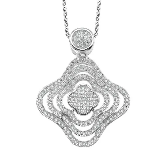 Orphelia® Damen Sterling Silber Halskette mit Anhänger - Silber ZH-7247