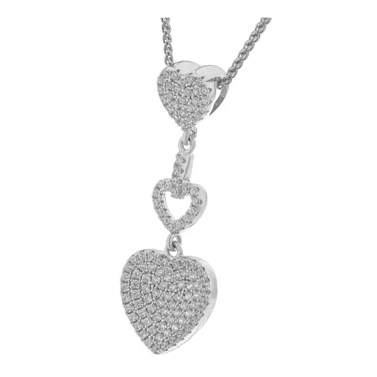 Orphelia® 'Mille' Damen Sterling Silber Halskette mit Anhänger - Silber ZH-7273