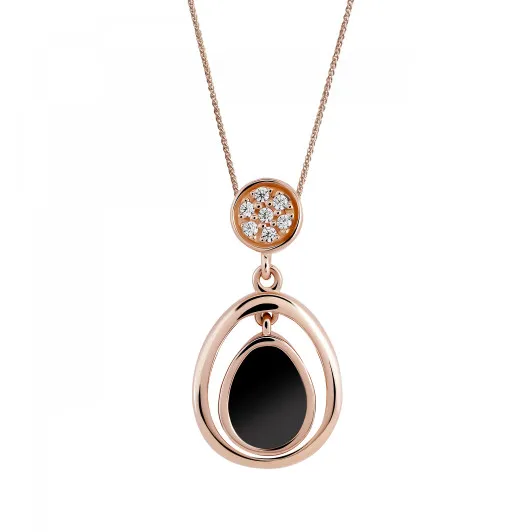 Orphelia® 'Alda' Damen Sterling Silber Halskette mit Anhänger - Rosé ZH-7470