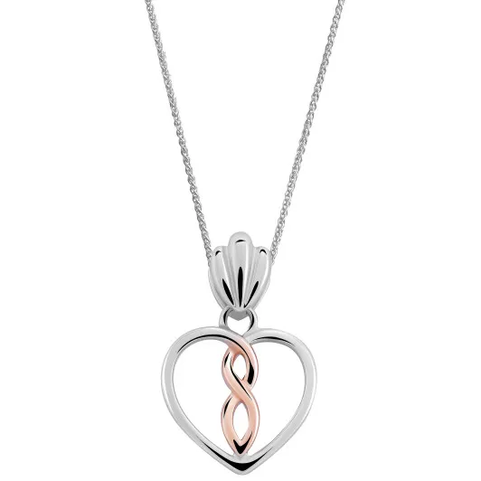 Orphelia® 'Delilah' Damen Sterling Silber Halskette mit Anhänger - Silber/Rosa ZH-7475