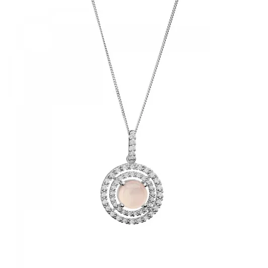 Orphelia® 'Rivera' Damen Sterling Silber Halskette mit Anhänger - Silber ZH-7481/PC