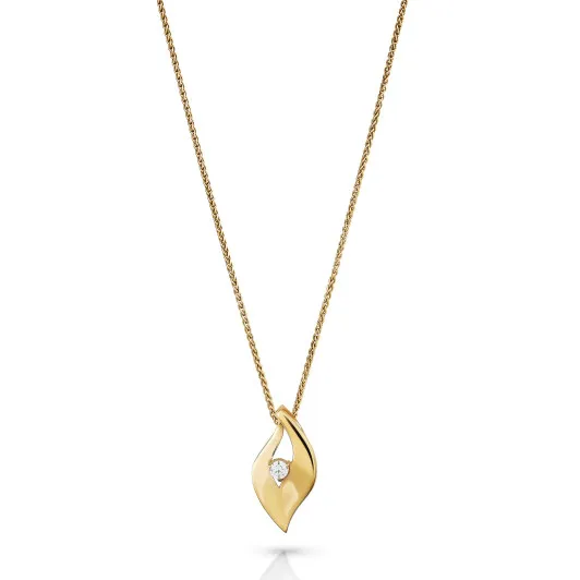 Orphelia® 'Milan' Damen Sterling Silber Halskette mit Anhänger - Gold ZH-7519/G