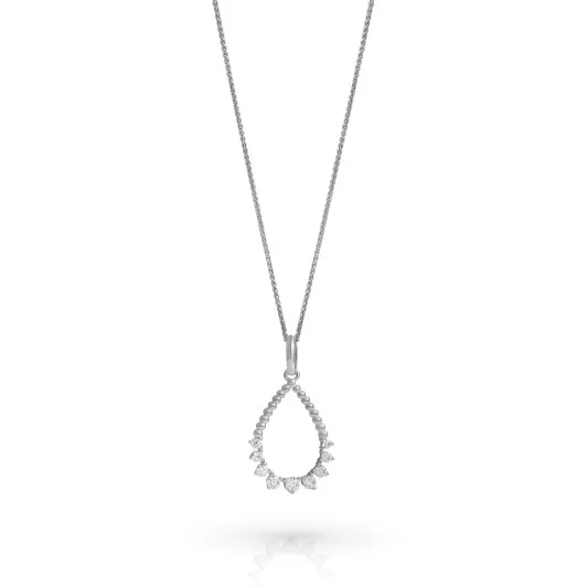 Orphelia® 'Petal' Damen Sterling Silber Halskette mit Anhänger - Silber ZH-7564