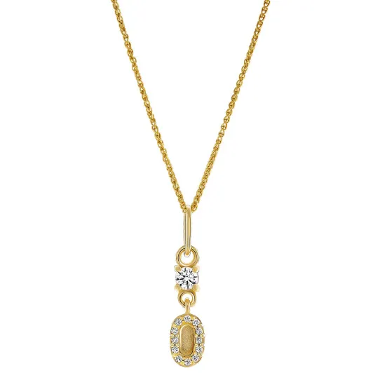 Orphelia® 'Lily' Women's Sterling Silver Pendant with Chain - Gold ZH-7582/G