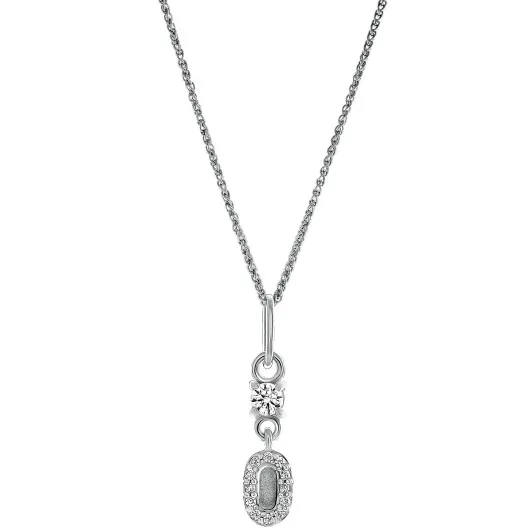 Orphelia® 'Lily' Women's Sterling Silver Pendant with Chain - Silver ZH-7582