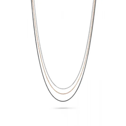 Orphelia® Damen Sterling Silber Halsband - Gold/Silber/Rose ZK-7203